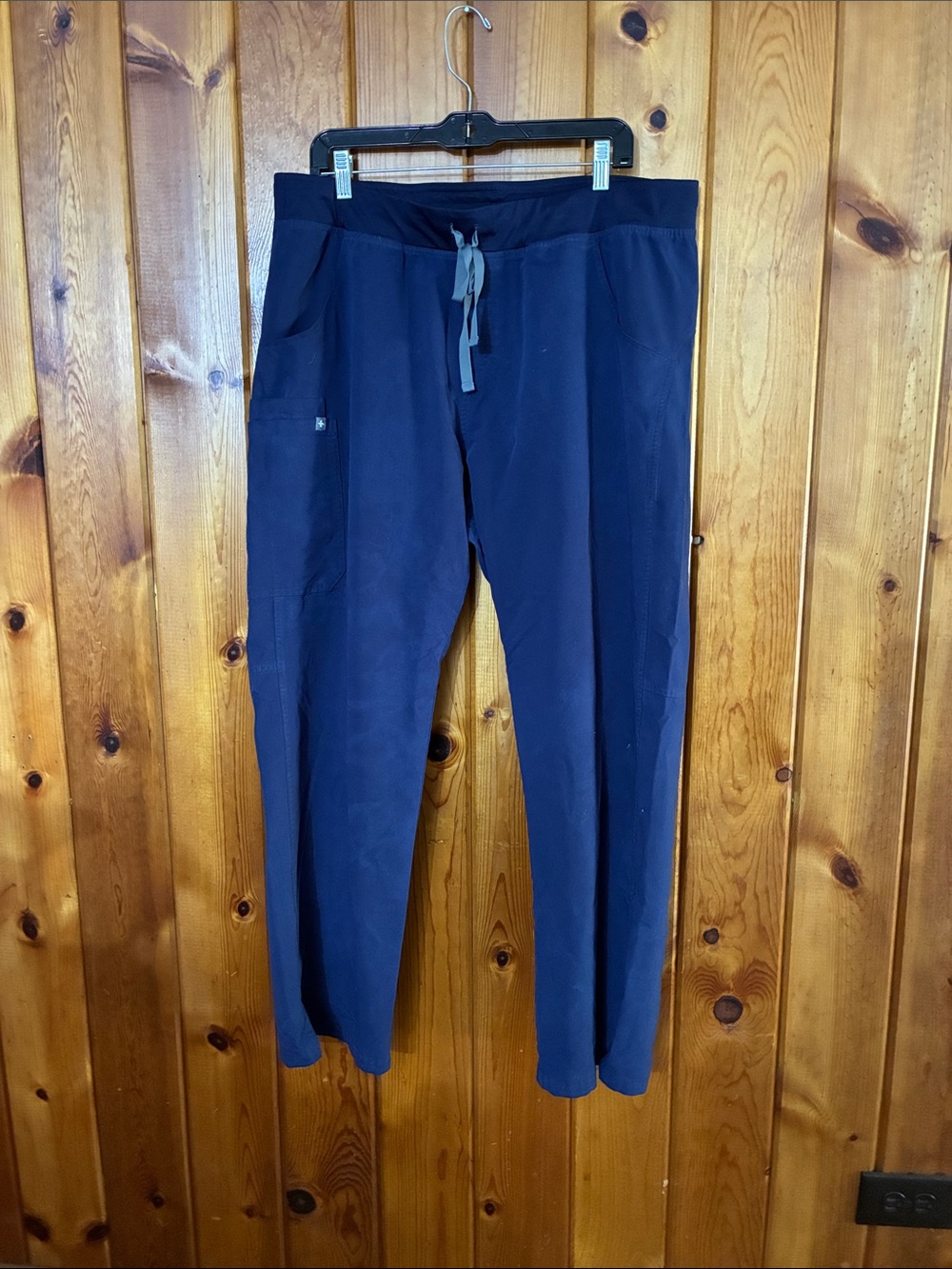 Women’s figs Navy Drawstring nursing pants straight leg pants size XL